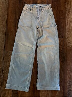 American Eagle Outfitters Light Blue Wide Leg Carpenter Jeans